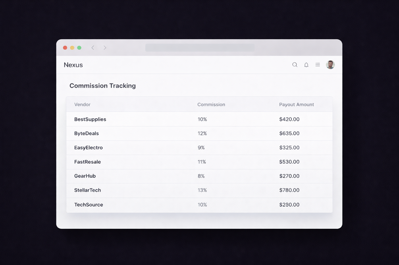 Feature illustration for Automated Commission & Payout Management