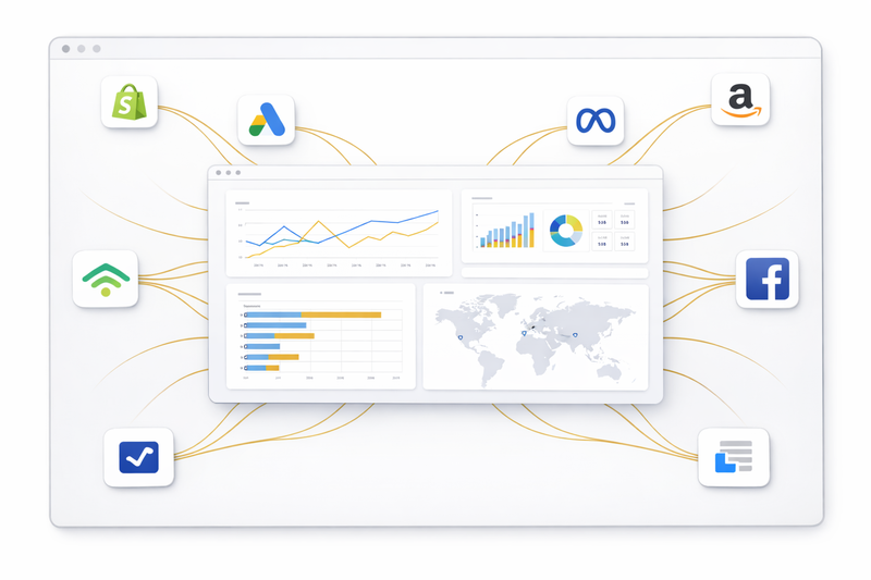 Feature illustration for Unified data from every ecommerce tool